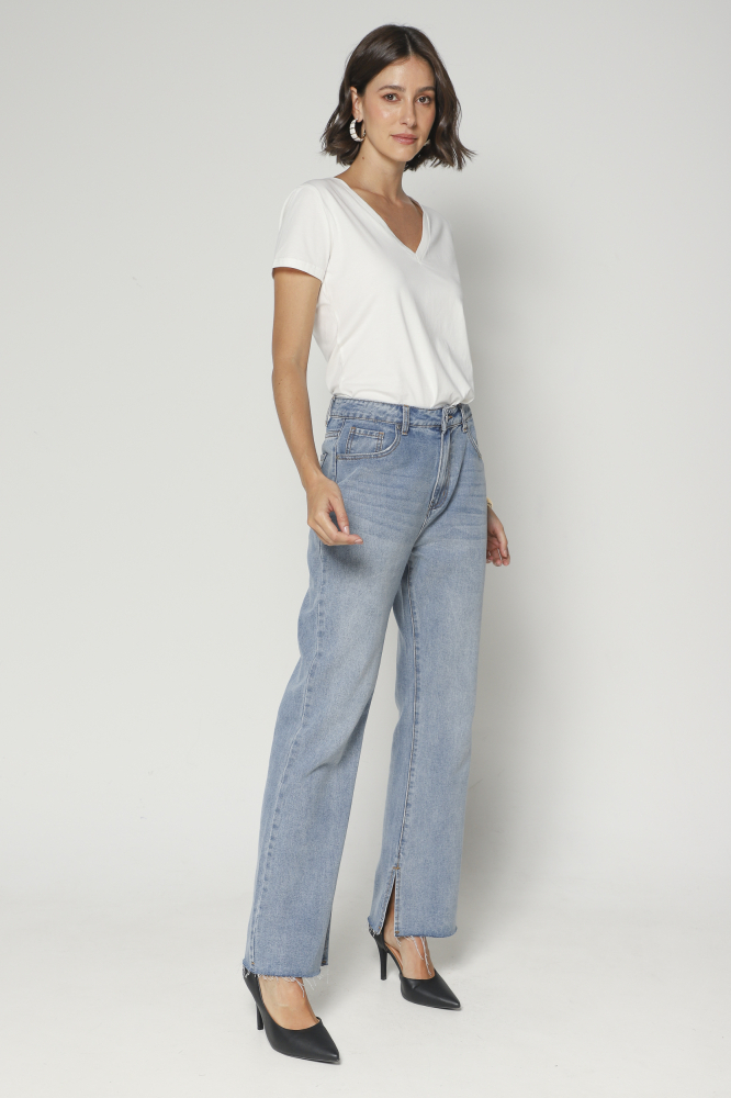 9028215 - Camiseta Decote V Basic OFF-WHITE