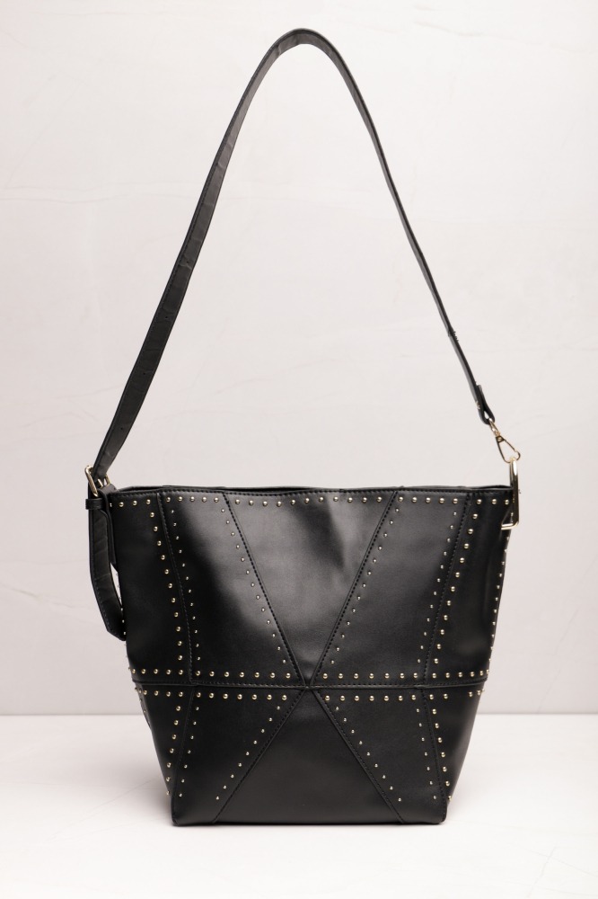 9034342 - Bolsa PU Tote Tachinhas PRETO