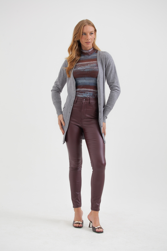 9034925 - Cardigan Tricô Alongado CINZA 9034925 - Cardigan Tricô Alongado CINZA