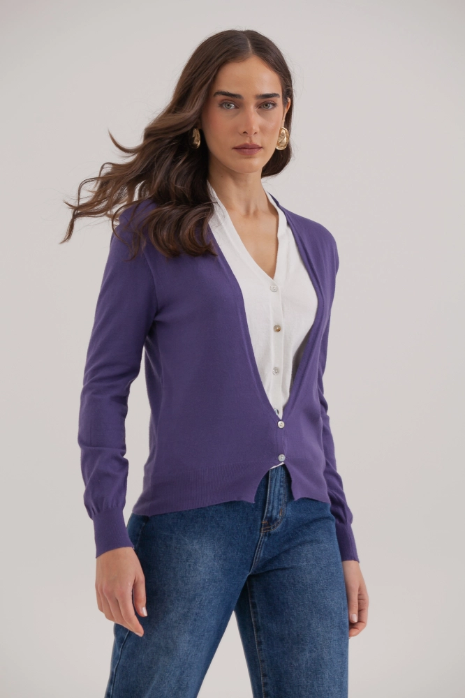 9035059 - Cardigan Tricô Duplo MARINHO 9035059 - Cardigan Tricô Duplo MARINHO - Imagem 1