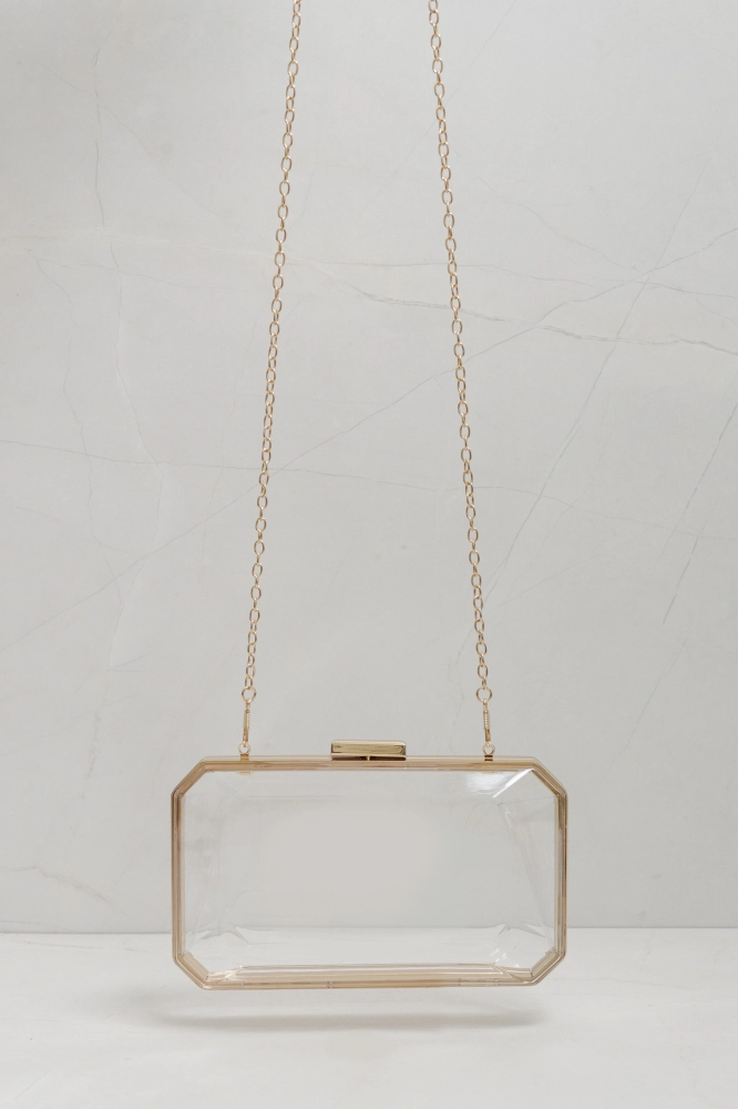 9035829 - Bolsa Clutch Transparente DOURADO 9035829 - Bolsa Clutch Transparente DOURADO - Imagem 1