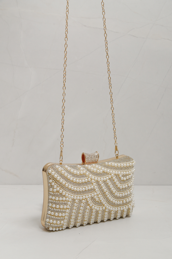 9035845 - Bolsa Clutch Pérolas OFF-WHITE 9035845 - Bolsa Clutch Pérolas OFF-WHITE