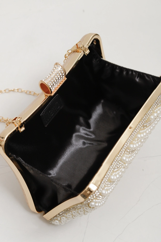 9035845 - Bolsa Clutch Pérolas OFF-WHITE - Imagem 2