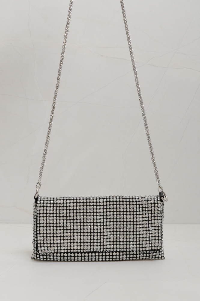 9035867 - Bolsa Clutch Brilhos PRATA