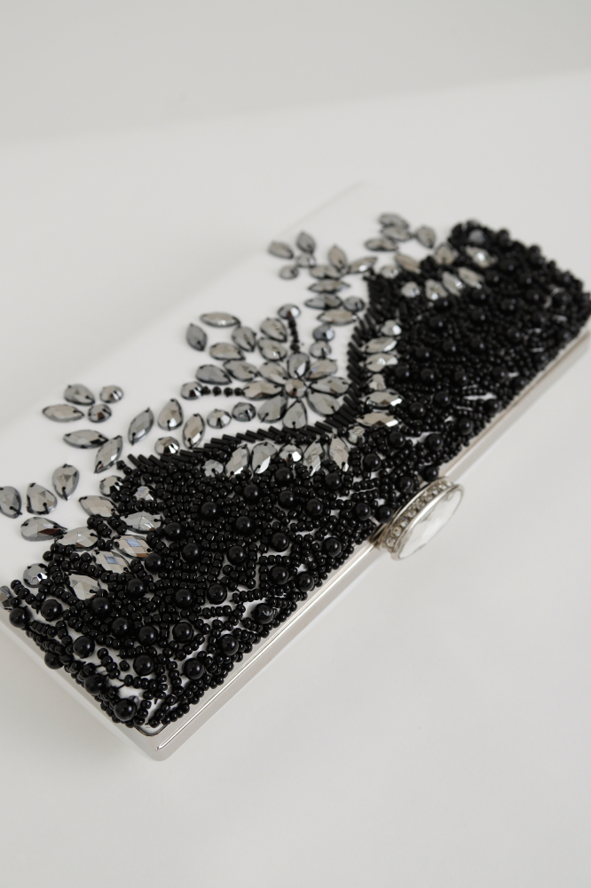 9035875 - Bolsa Clutch Aplicação Strass OFF-WHITE 9035875 - Bolsa Clutch Aplicação Strass OFF-WHITE