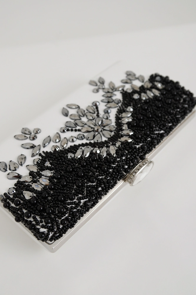 9035875 - Bolsa Clutch Aplicação Strass OFF-WHITE 9035875 - Bolsa Clutch Aplicação Strass OFF-WHITE - Imagem 2