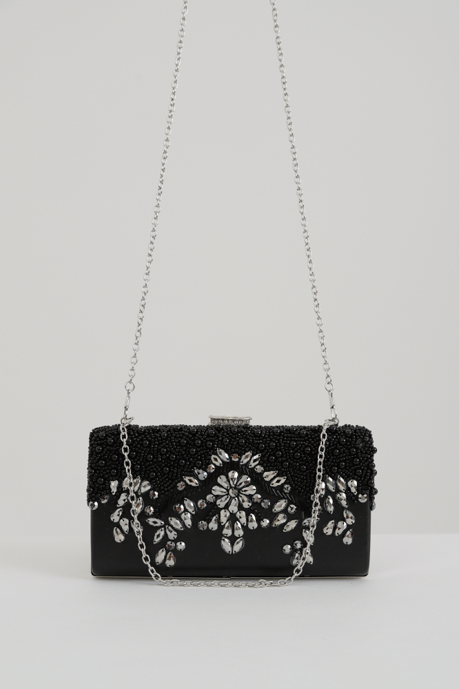 9035875 - Bolsa Clutch Aplicação Strass PRETO 9035875 - Bolsa Clutch Aplicação Strass PRETO