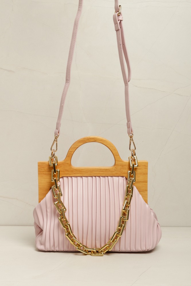 9035887 - Bolsa Plissada Madeira ROSA