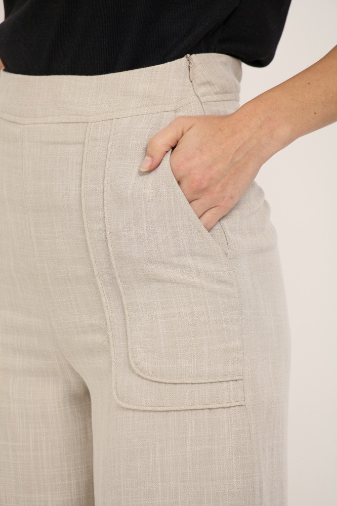9035998 - Calça Pantacourt Linho NATURAL 9035998 - Calça Pantacourt Linho NATURAL