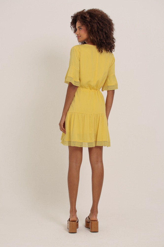 9036046 - Vestido Curto Boho AMARELO 9036046 - Vestido Curto Boho AMARELO