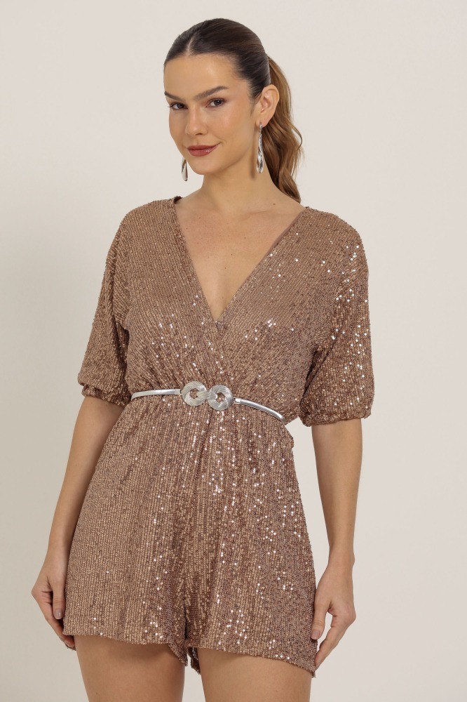 9036189 - Macaquinho Paetê Transpassado CAQUI