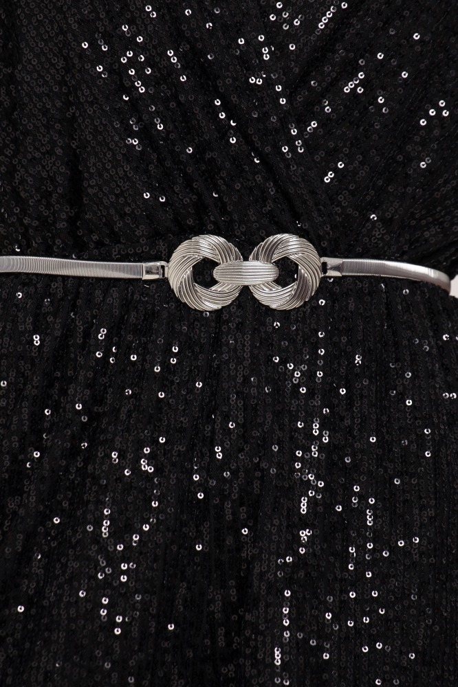 9036189 - Macaquinho Paetê Transpassado PRETO