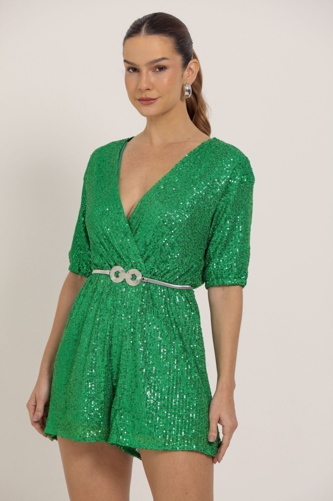 9036189 - Macaquinho Paetê Transpassado VERDE 