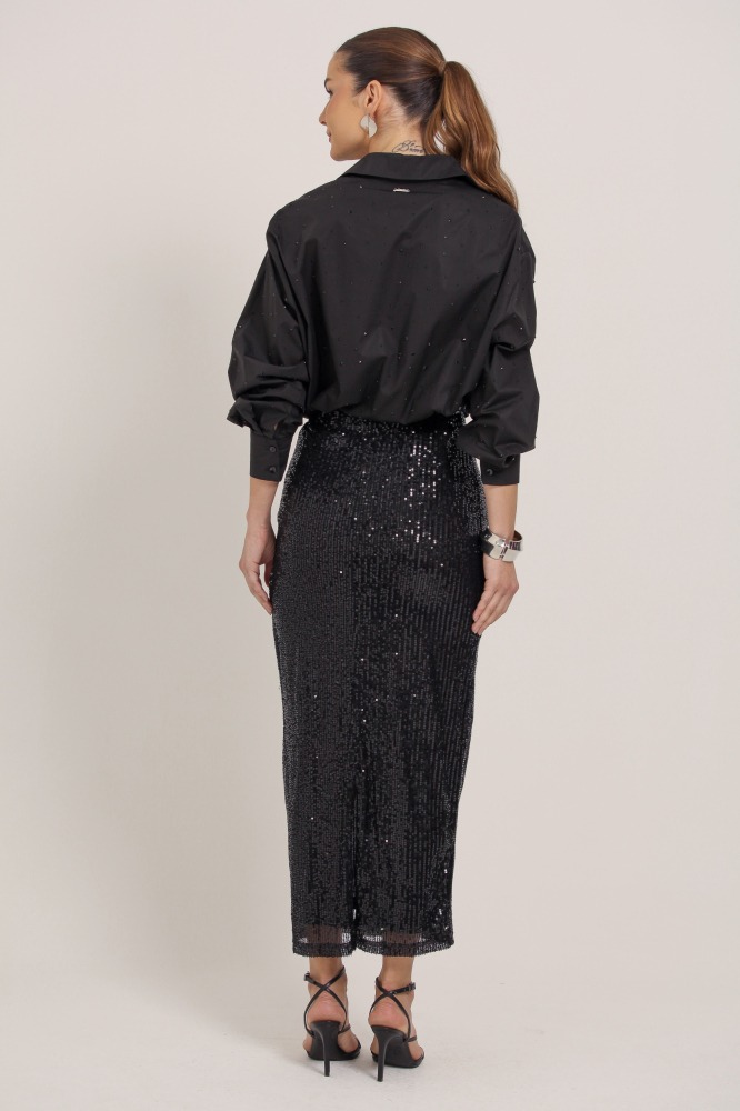 9036368 - Saia Lápis De Paetê PRETO