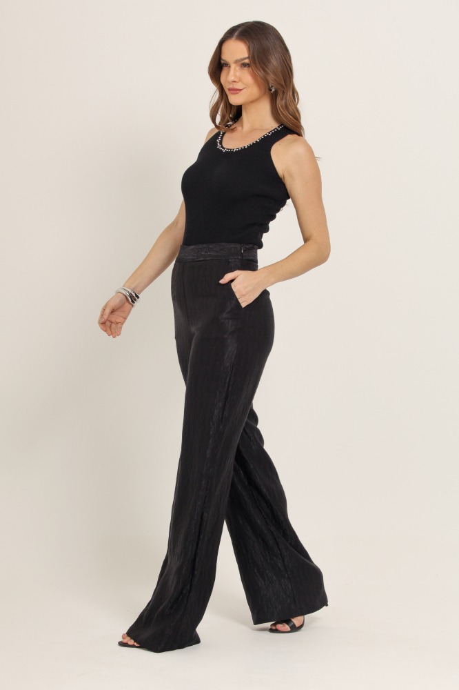 9036773 - Regata Tricô com Brilhos PRETO