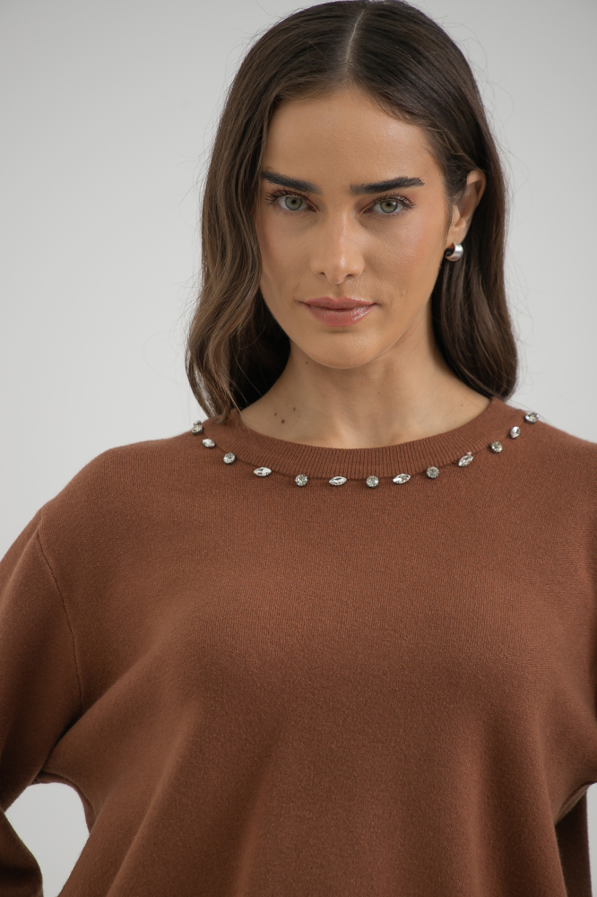 9036834 - Conjunto Tricot Saia MARROM 9036834 - Conjunto Tricot Saia MARROM