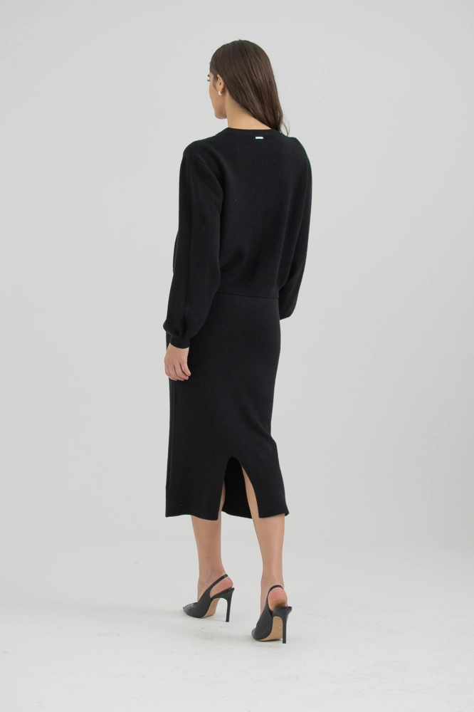 9036834 - Conjunto Tricot Saia PRETO - Imagem 2