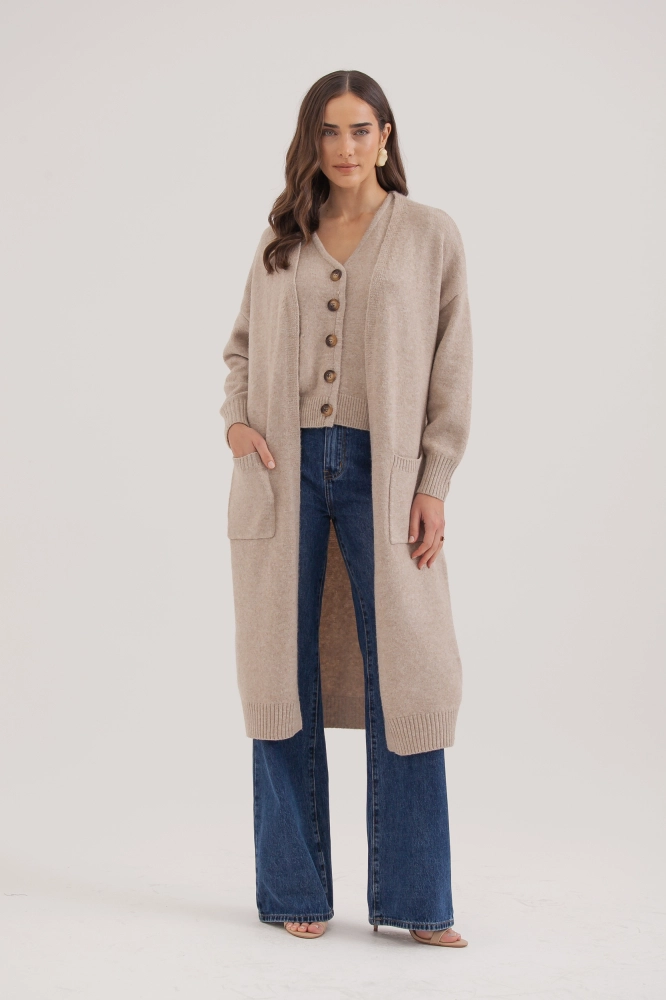 9036840 - Twin Set Tricot Cardigan E Colete BEGE 9036840 - Twin Set Tricot Cardigan E Colete BEGE - Imagem 1