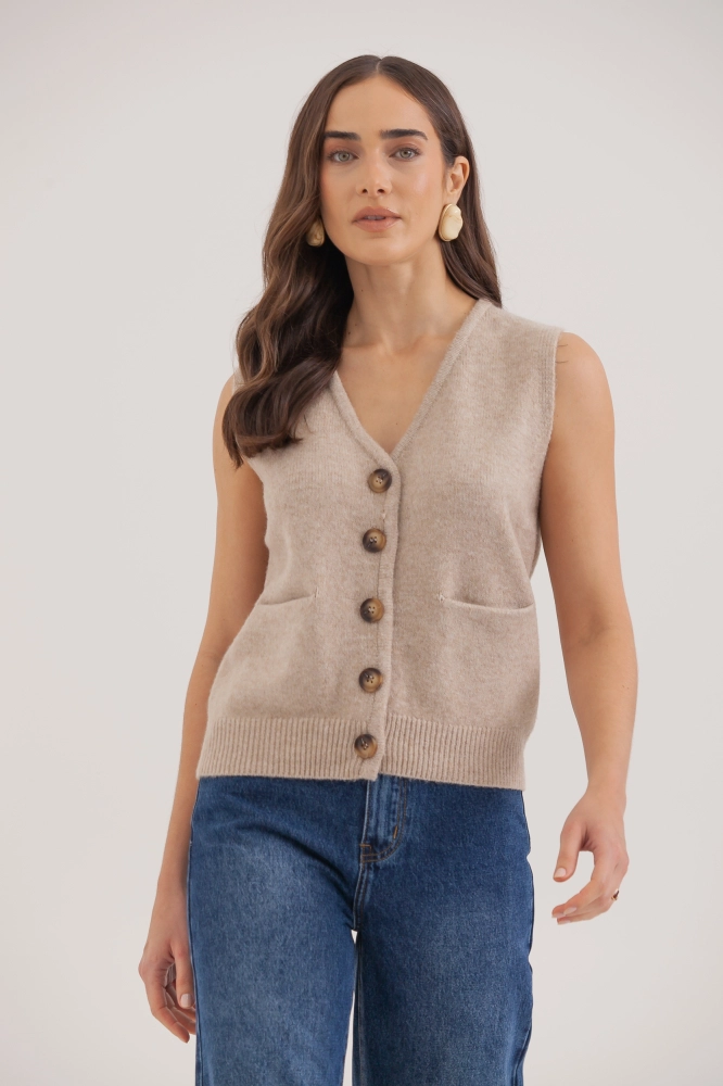 9036840 - Twin Set Tricot Cardigan E Colete BEGE 9036840 - Twin Set Tricot Cardigan E Colete BEGE - Imagem 2