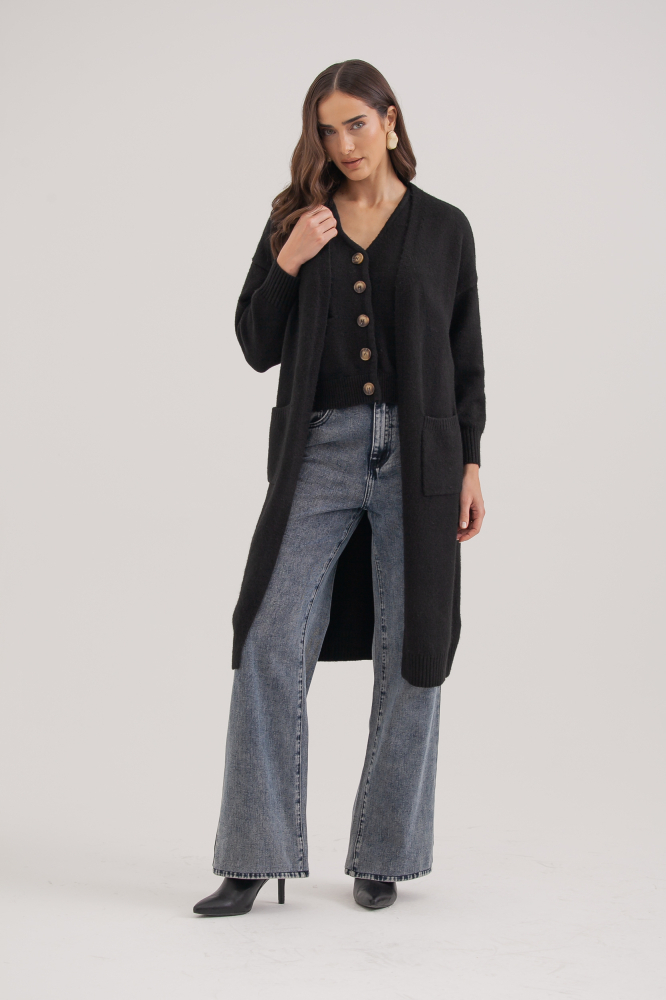 9036840 - Twin Set Tricot Cardigan E Colete PRETO 9036840 - Twin Set Tricot Cardigan E Colete PRETO
