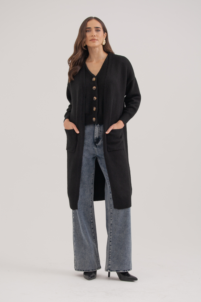 9036840 - Twin Set Tricot Cardigan E Colete PRETO 9036840 - Twin Set Tricot Cardigan E Colete PRETO