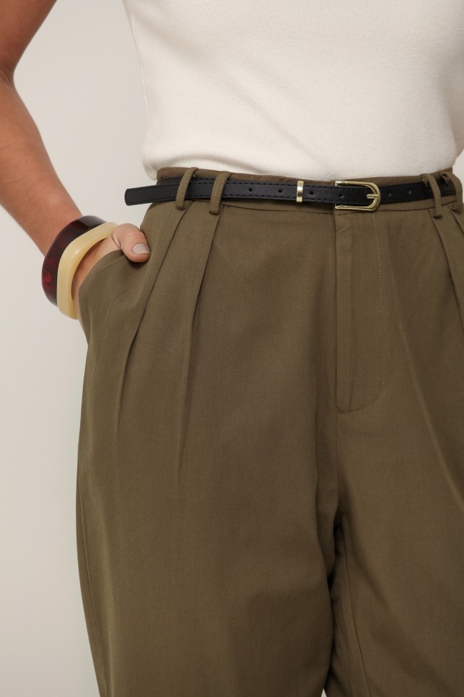 9036857 - Calça Sarja Cenoura MARROM