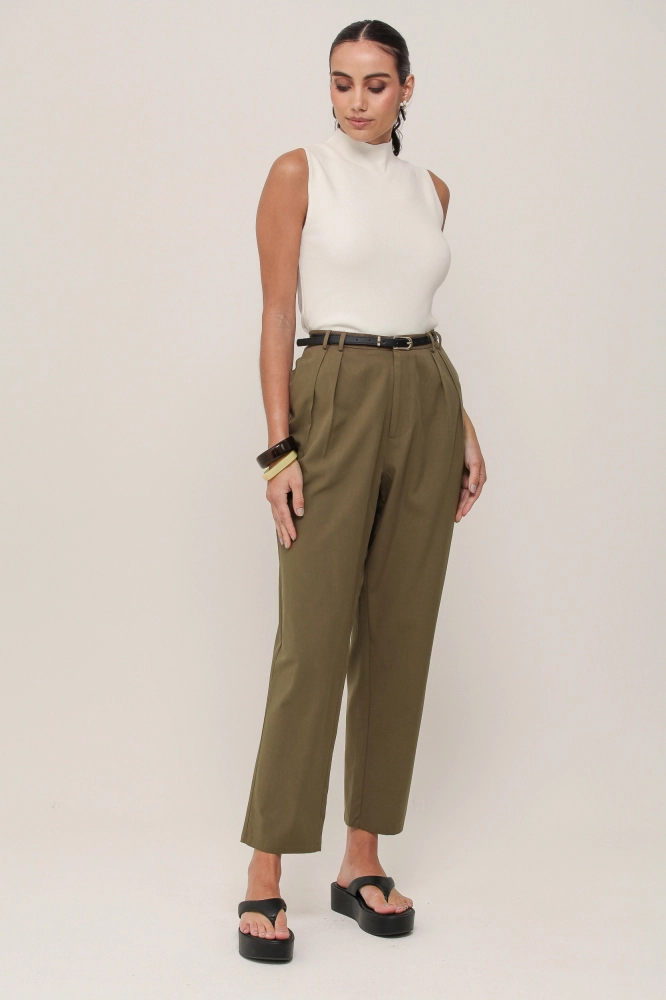 9036857 - Calça Sarja Cenoura MARROM