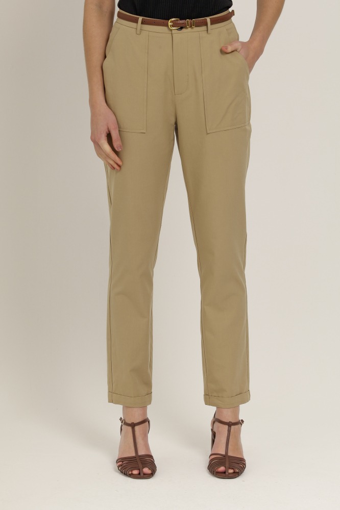 9036858 - Calça Sarja Chino Barra Italiana AREIA