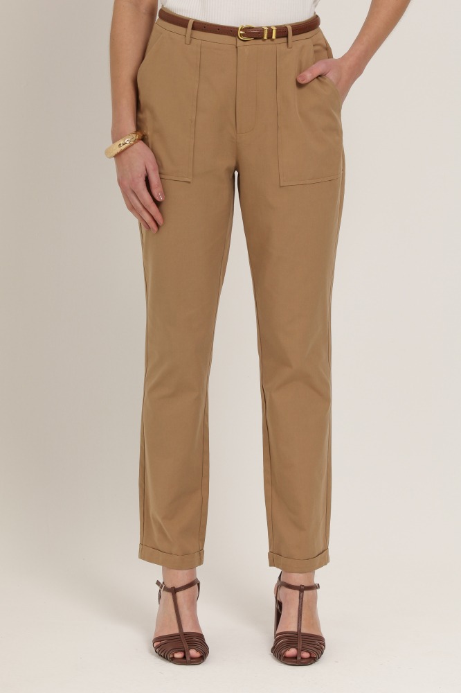 9036858 - Calça Sarja Chino Barra Italiana BEGE