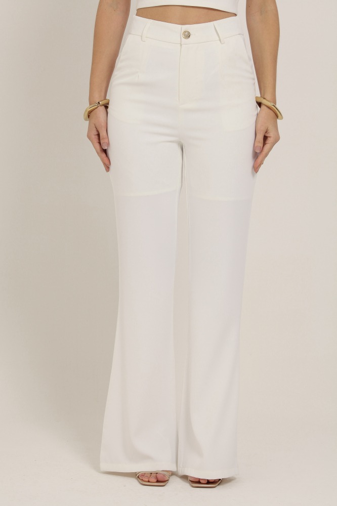 9036886 - Calça Reta Alfaiataria BRANCO