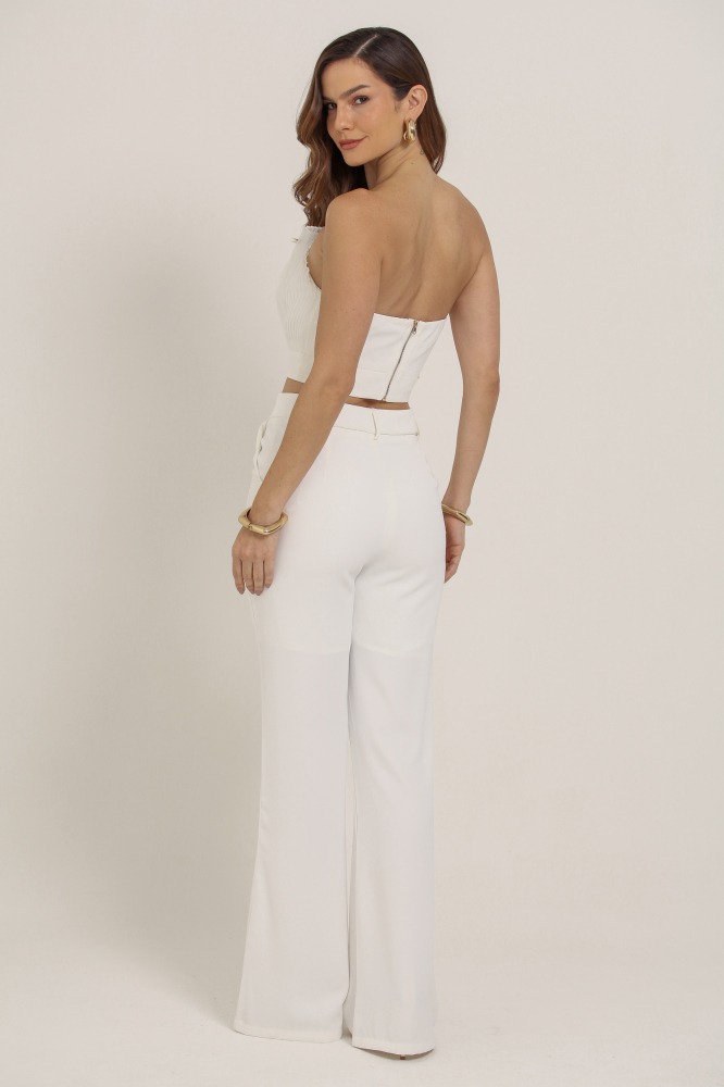 9036886 - Calça Reta Alfaiataria BRANCO