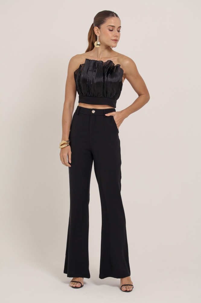 9036886 - Calça Reta Alfaiataria PRETO