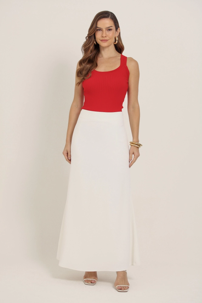 9036887 - Saia Midi Alfaiataria BRANCO