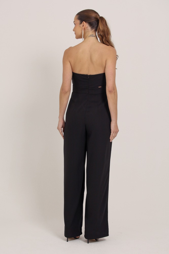 9036888 - Macacão Sem Alça Com Detalhe Drapeado PRETO 9036888 - Macacão Sem Alça Com Detalhe Drapeado PRETO