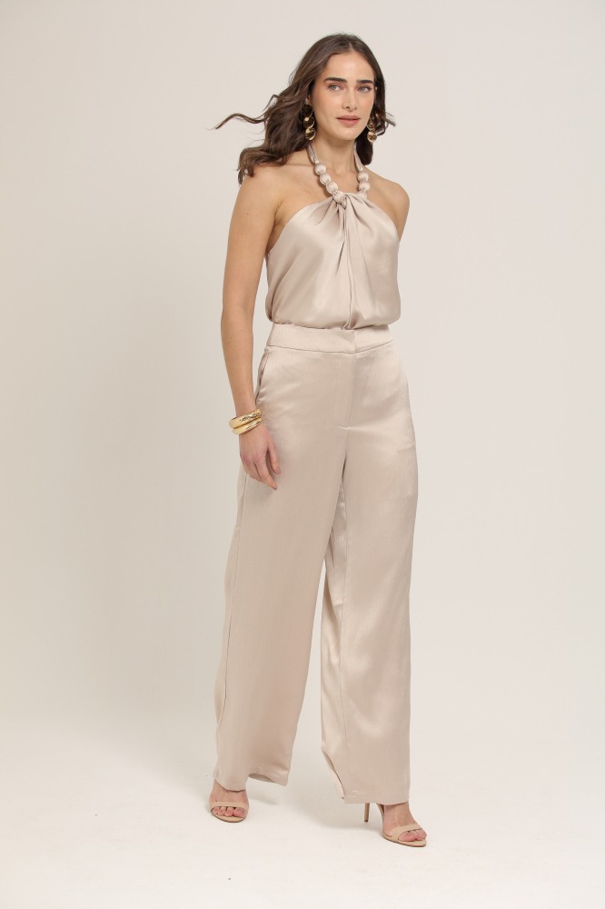 9036898 - Blusa Cava Americana Detalhe Gola BEGE