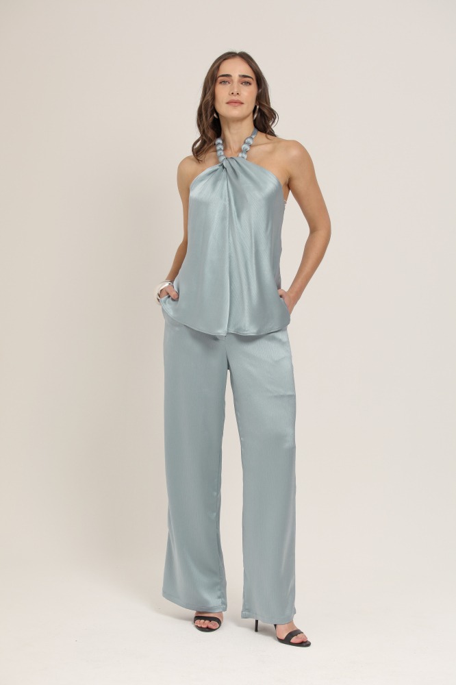 9036899 - Calça Pantalona Amarração AZUL