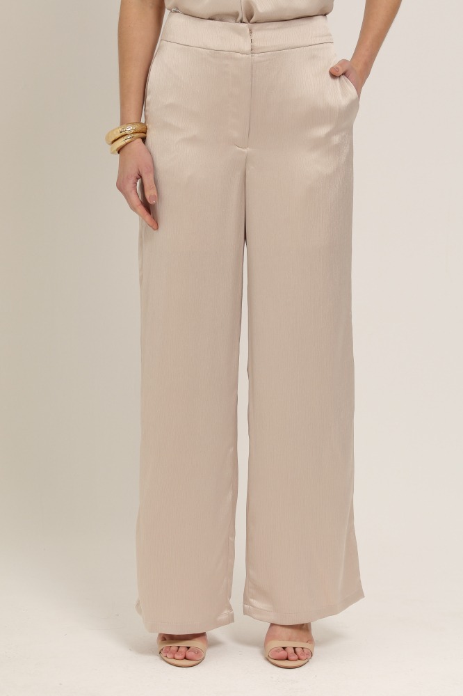 9036899 - Calça Pantalona Amarração BEGE