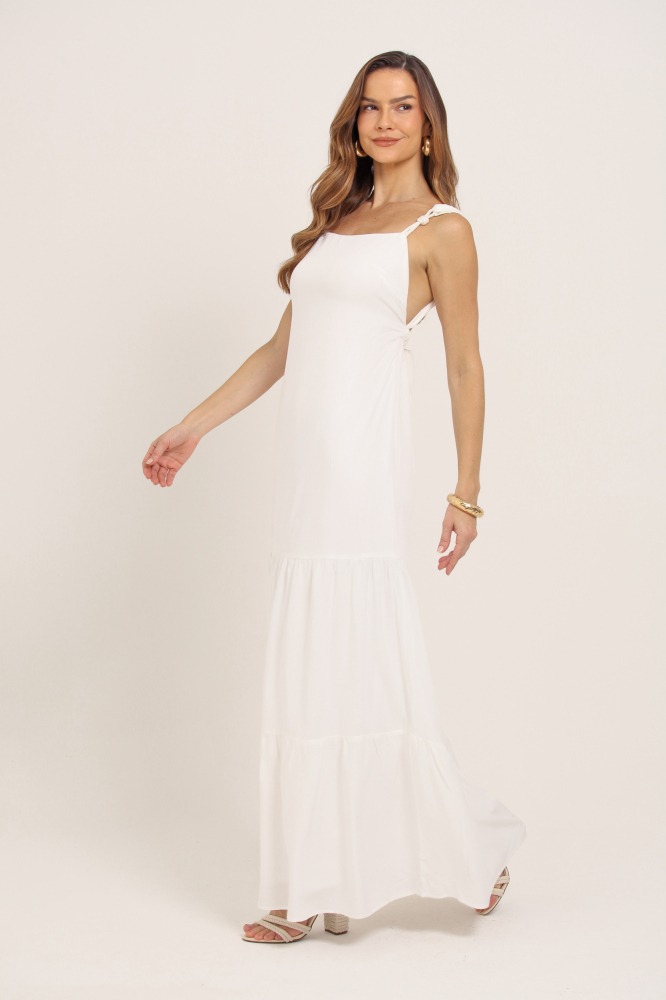 9036902 - Vestido Longo Com Detalhe Corda Alça BRANCO