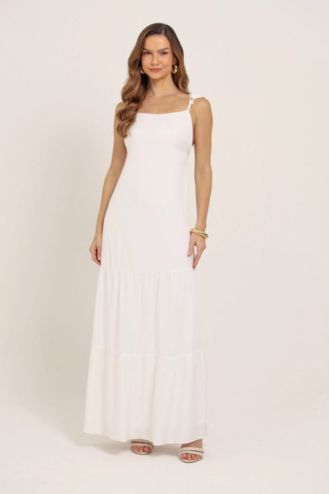 9036902 - Vestido Longo Com Detalhe Corda Alça BRANCO 9036902 - Vestido Longo Com Detalhe Corda Alça BRANCO