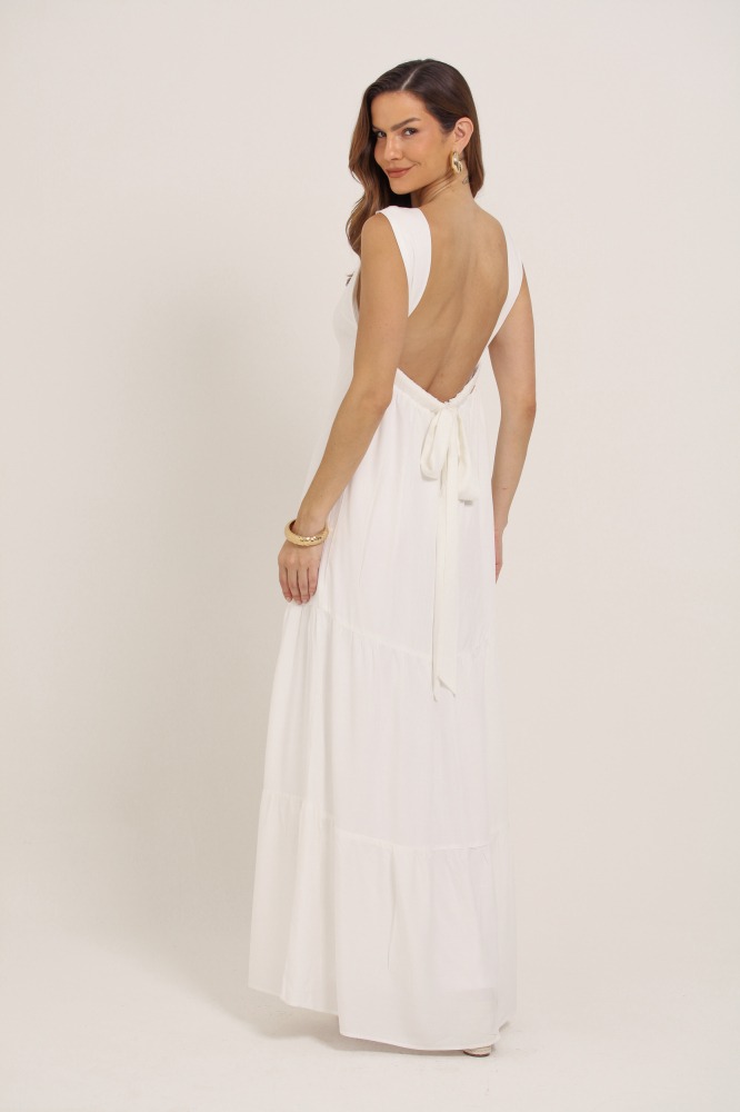 9036902 - Vestido Longo Com Detalhe Corda Alça BRANCO