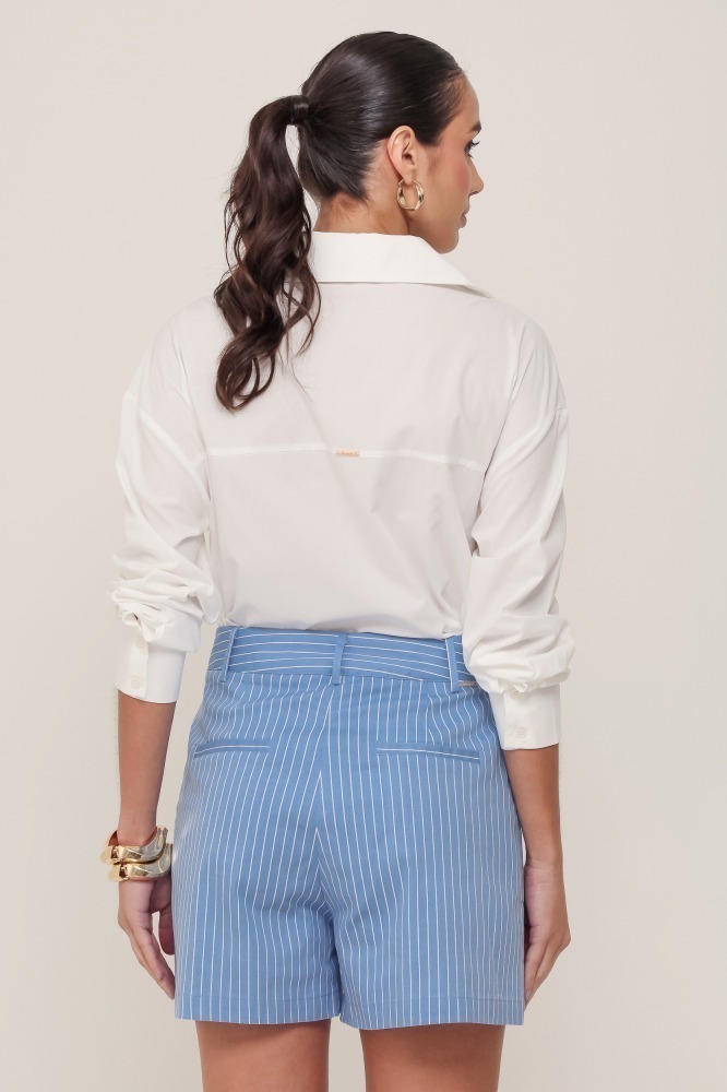 9036911 - Shorts Curto Listrado AZUL