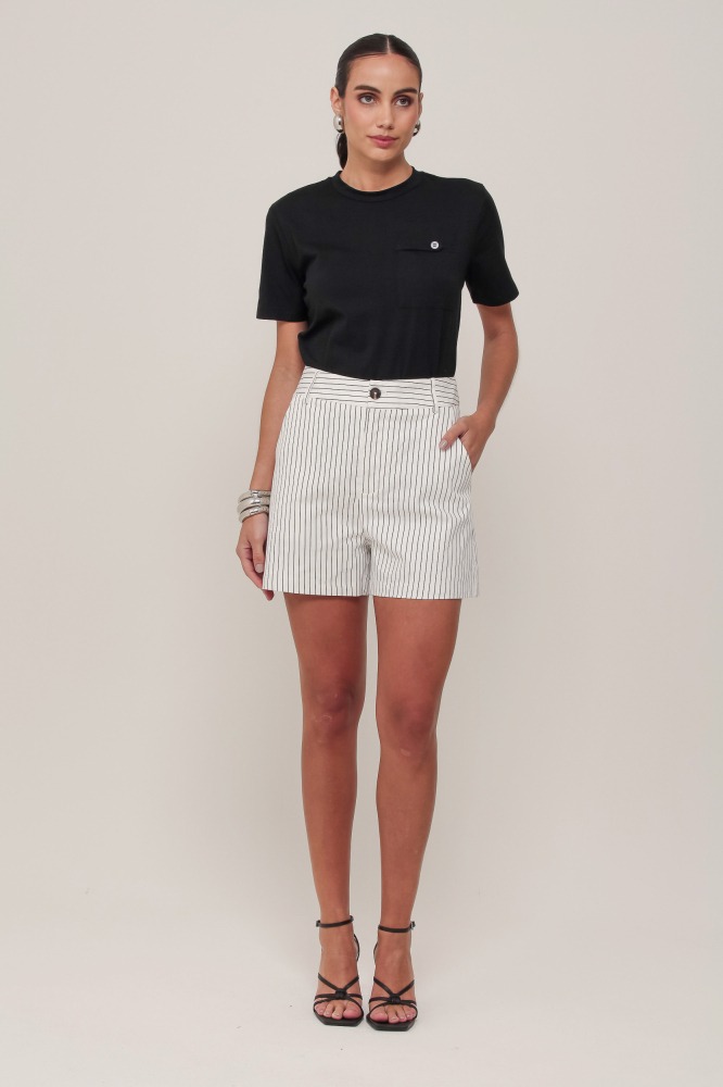 9036911 - Shorts Curto Listrado OFF-WHITE 9036911 - Shorts Curto Listrado OFF-WHITE