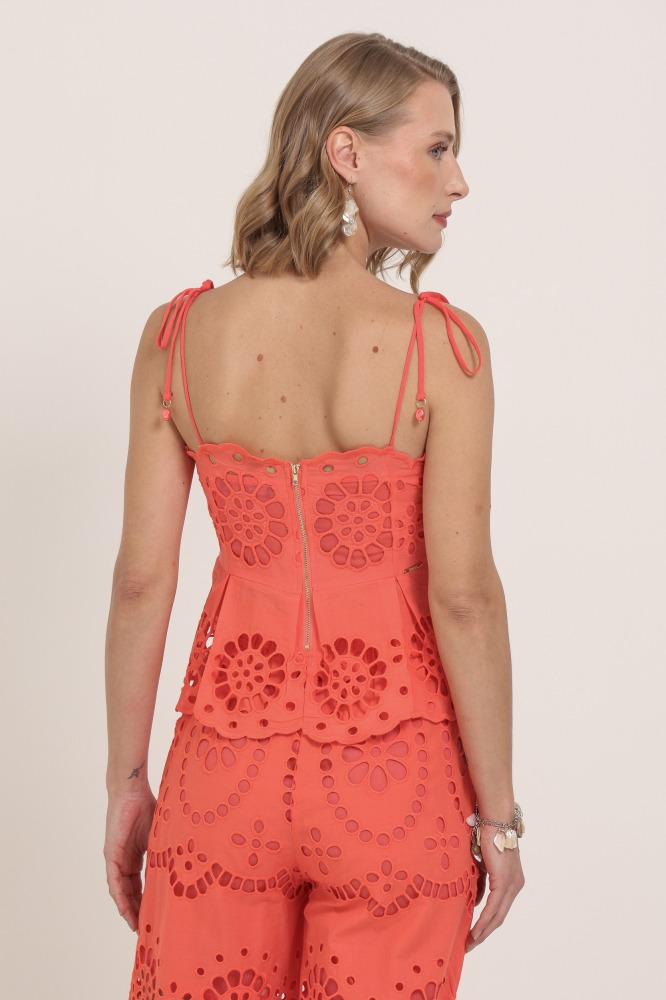 9036915 - Blusa Alça Fina Guipir ROSA