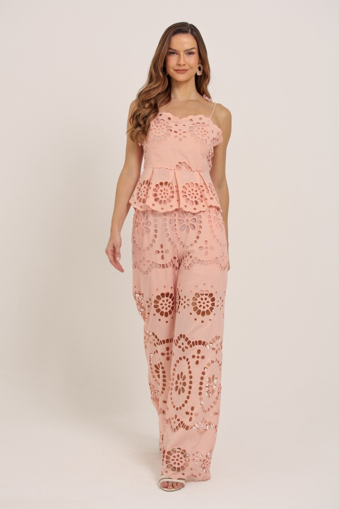 9036915 - Blusa Alça Fina Guipir ROSÊ