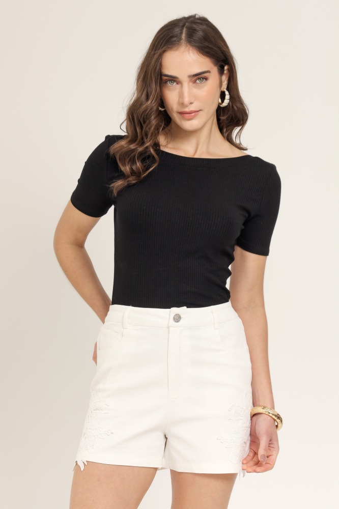 9036925 - Shorts Sarja Rechilieu OFF-WHITE