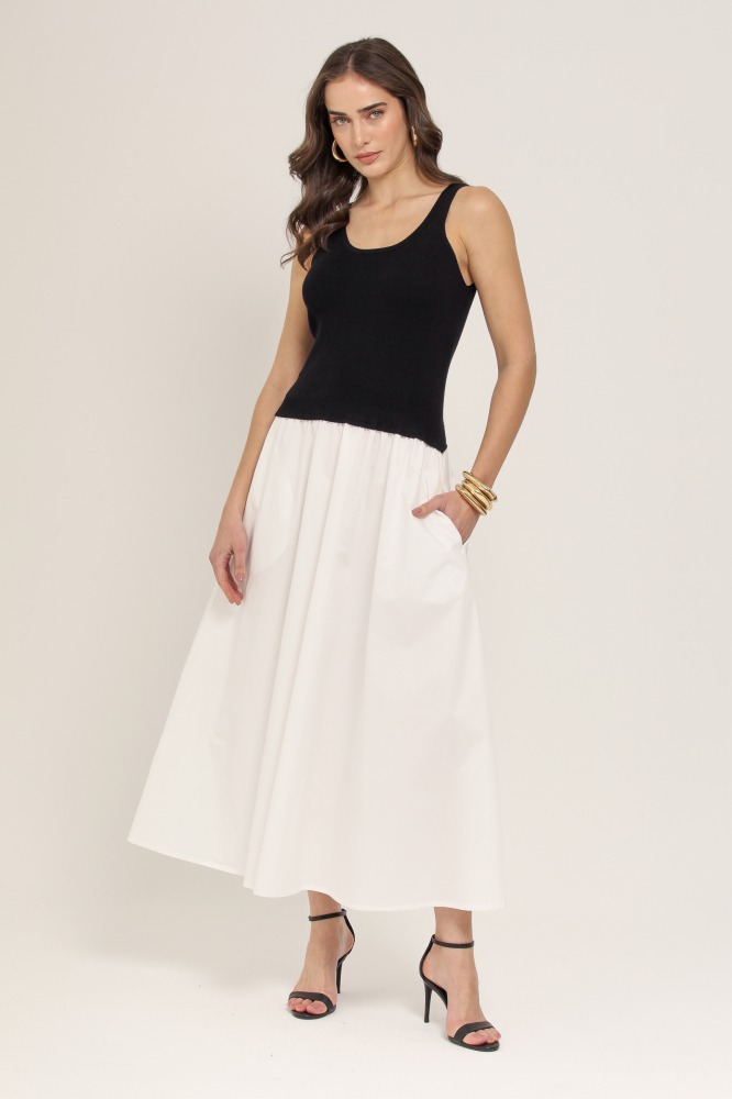 9036928 - VESTIDO BALONÊ COM TRICOT PRETO