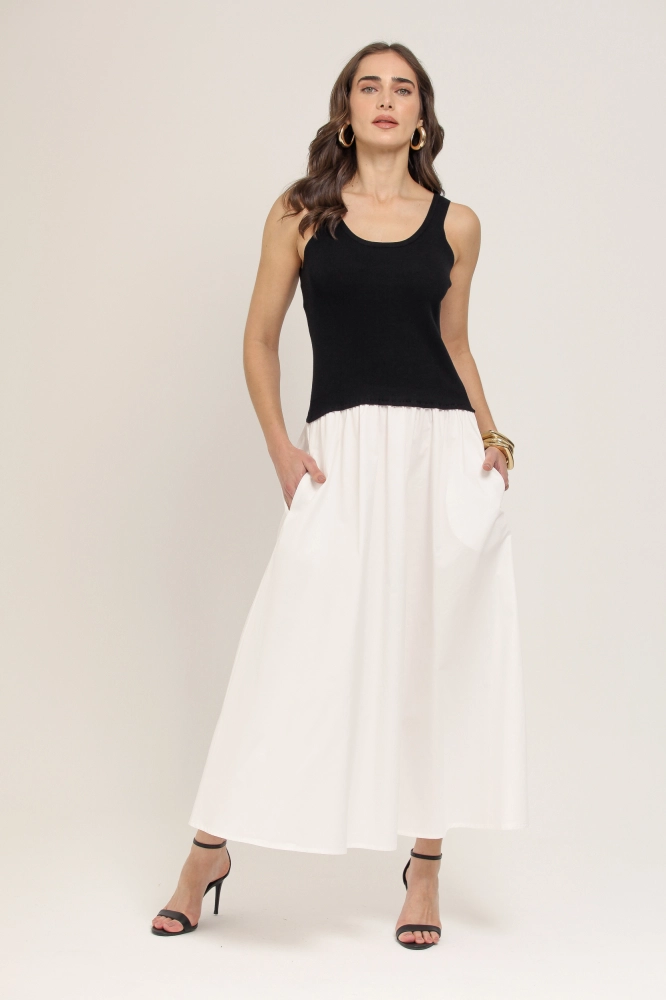 9036928 - VESTIDO BALONÊ COM TRICOT PRETO