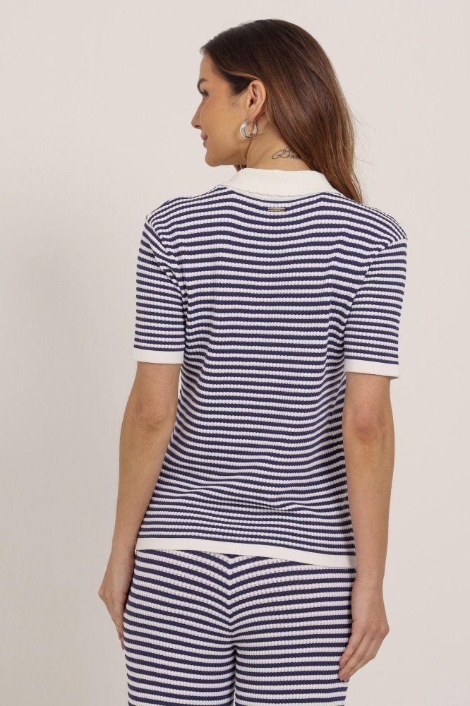 9036932 - Blusa Tricot Ampla Listrada OFF-WHITE