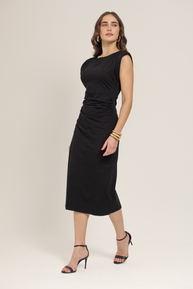 9036953 - Vestido Midi Malha PRETO