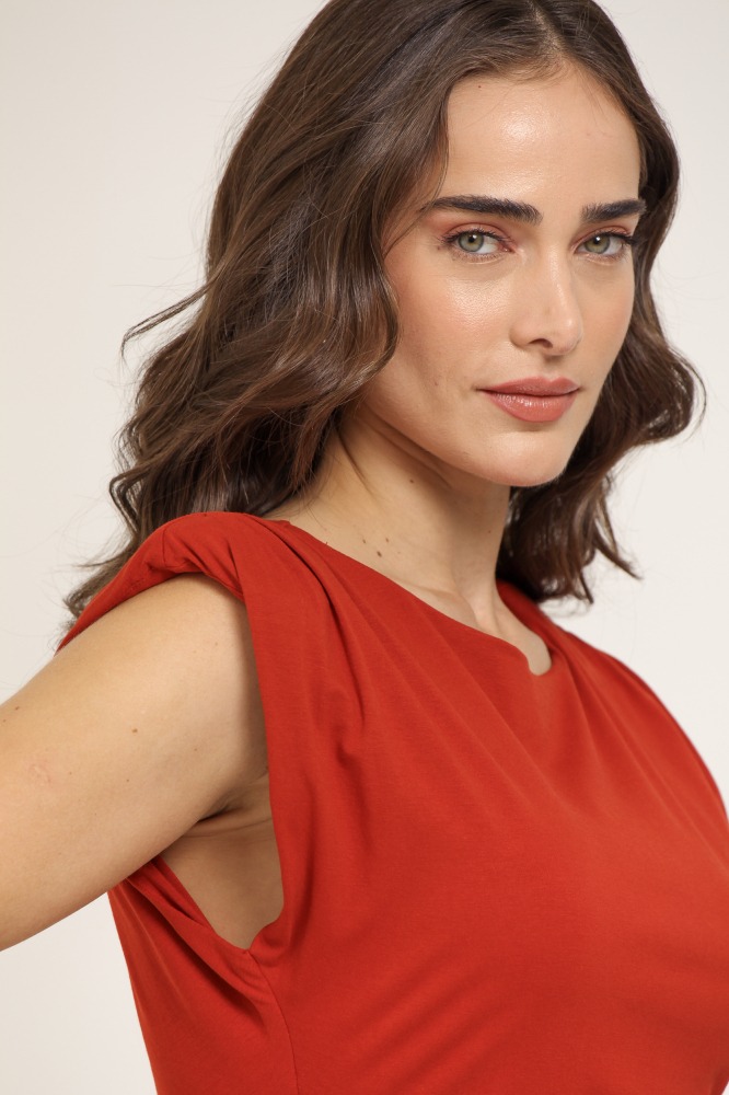 9036953 - Vestido Midi Malha TERRACOTA